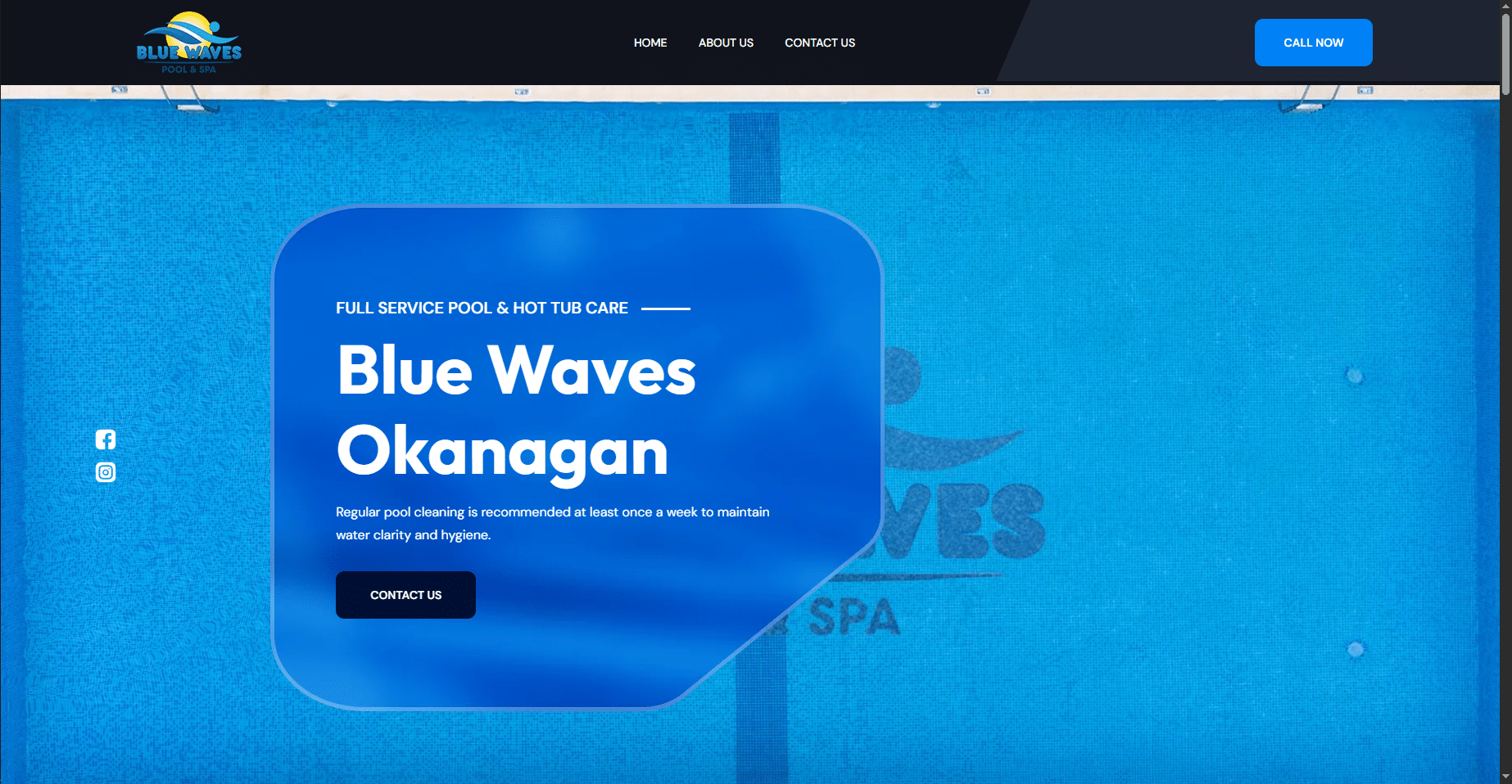 Blue Waves Okanagan - Website Design by Mervin Media